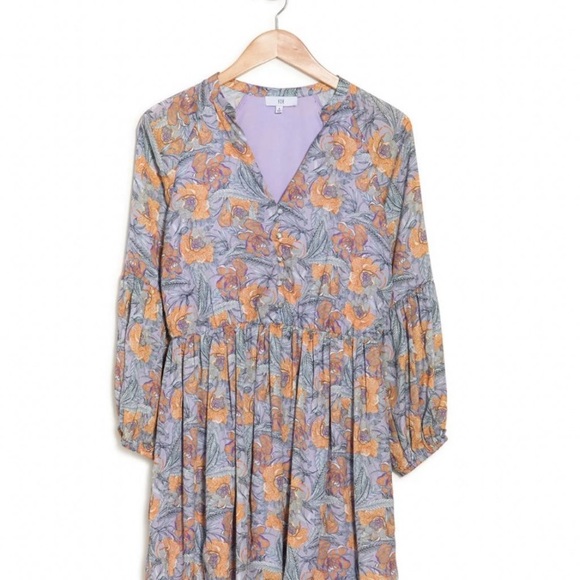 NWT NSR Andra Flared Floral Mini Dress - Picture 4 of 4